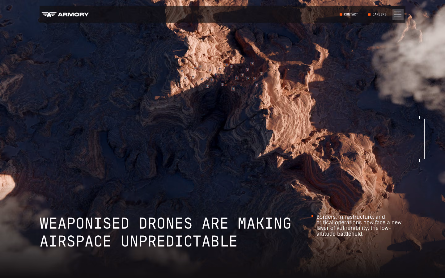 Armory website, hero