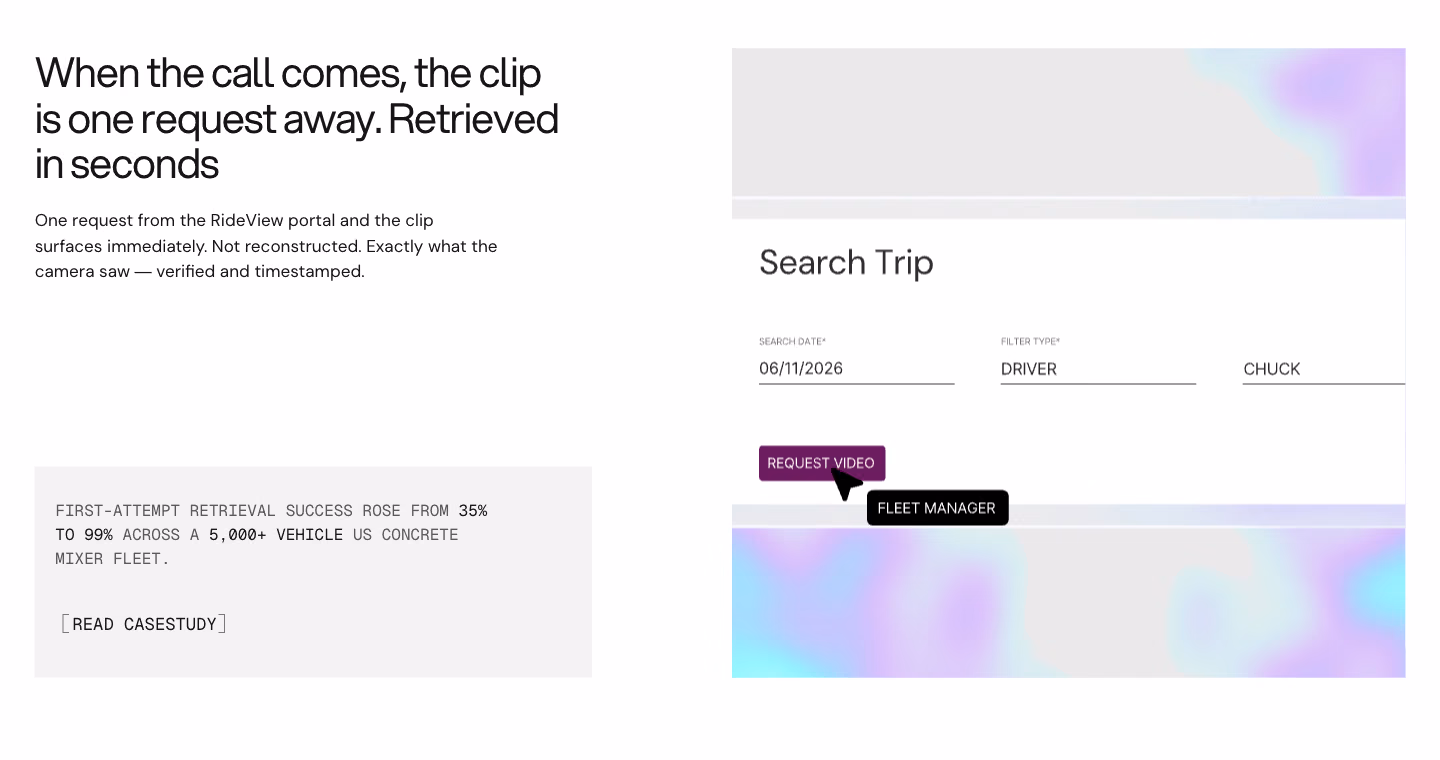 LightMetrics website, video retrieval, stated as one request